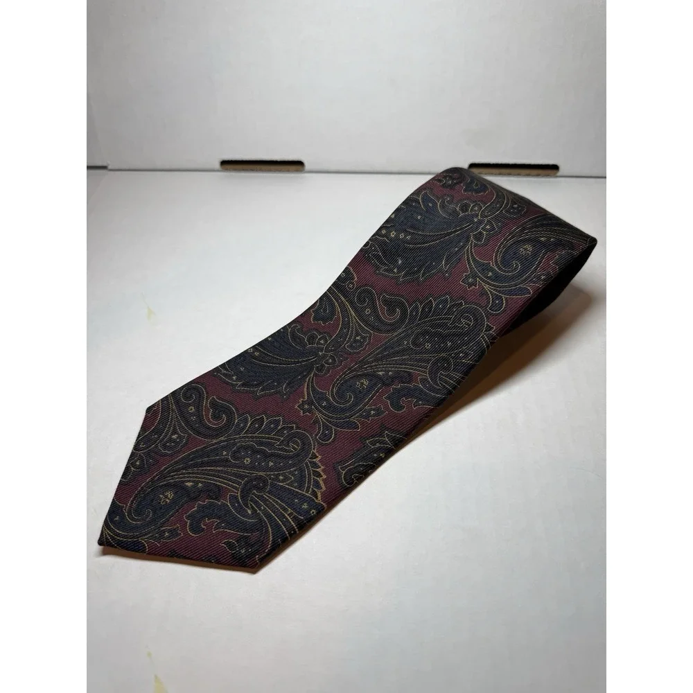 VTG Robert Talbott Best of Class Nordstrom Multicolor Paisley‎ Silk Tie USA Made